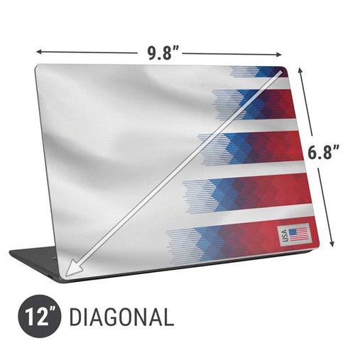 USA Soccer Flag Universal Laptop 12in (9.8 x 6.8in) Skin